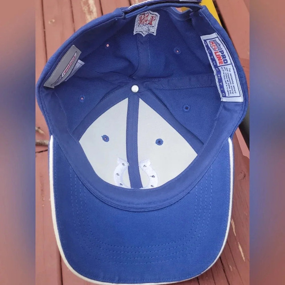 Indianapolis Colts Reebok NFL ProLine Authentic Hat adjustable velcro strap Blue - Picture 10 of 12